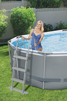 Bestway 56620 Schwimmbecken für Draußen mit Metallrahmen Mehrspieler-Pool Wasserpark für Kinder und Erwachsene