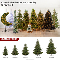 Sapins de Noël artificiels Norfolk, lot de 2, haute qualité, PE, toucher réaliste, base autoportante, adaptés aux animaux domestiques, résistants aux flammes, pour intérieur