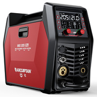 Machine à souder MIG ARCCAPTAIN 205A, soudeuse multiprocessus 6-en-1, MIG205 Pro, machine à onduleur 120V/240V pour les revendeurs