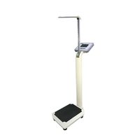 Báscula Ultrasónica de Altura, Peso e IMC, Pantalla LCD de 5 Pulgadas, Diseño Plegable, para Exámenes de Salud
