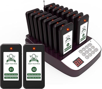 Système de téléavertisseur de restaurant sans fil à longue portée de 1600ft 16 buzzers de commande Food Trucks Distanciation sociale Compliance Order Call Features
