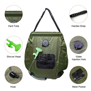 Sac de douche solaire portable 20L en PVC pour camping, plage, randonnée, piscine, chauffage de l'eau - OEM Usine - Product Image 4