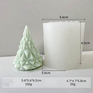 Candele Aromaterapiche a Forma di Albero di Natale in Silicone, Blocchi di Gesso Espanso Fai-da-Te, Sapone Artigianale, Blocchi di Ghiaccio, Albero di Pino - Product Image 5