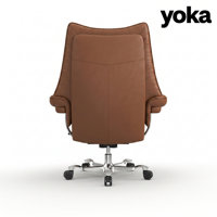 Vente directe d'usine, chaise de bureau de direction moderne, nouveau design, personnalisable, luxe, dossier haut, cuir, hauteur réglable, alliage d'aluminium