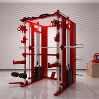 Machine Smith avec système de croisement de câbles, équipement d'entraînement multifonctionnel, rack de musculation robuste, cadre d'entraînement combiné pour fitness