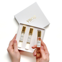 Boîte d'emballage cylindrique vide personnalisée avec logo pour échantillons de parfum, huile parfumée, roll-on 10 ml