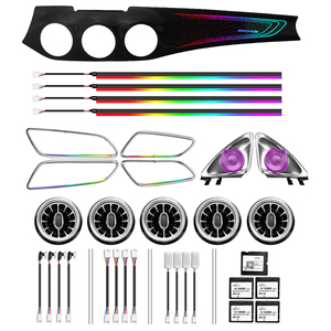 Luce Ambientale Dinamica a 64 Colori per <span class=keywords><strong>Mercedes</strong></span> CLA <span class=keywords><strong>GLA</strong></span> 2013-2018 W117, Accessori di Aggiornamento Illuminazione Interna LED per Auto - Product Image 1