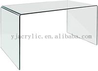 Vente Chaude Bureau de Travail Console Ordinateur Transparent en Forme de U Sur Mesure Tables Basses en Lucite Transparente Table d'Appoint en Acrylique