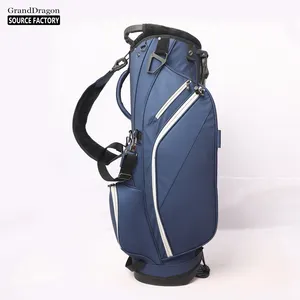 Sacos de golfe premium de couro PU à prova d'água para golfe, sacos de suporte de golfe de marca OEM, sacos de golfe profissionais leves