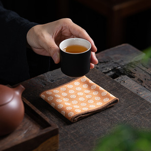 Chinese Retro Floral <b>Tea</b> Towel Square Reusable <b>Tea</b> Mat For Afternoon <b>Tea</b> Kung Fu <b>Tea</b> <b>Set</b> Accessories - Product Image 4