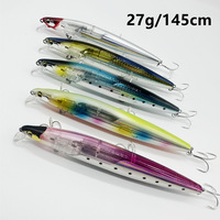 Leurre flottant japonais personnalisé en acier inoxydable de 145 mm et 27 g, leurre artificiel dur à longue portée pour brochet de rivière et eau douce
