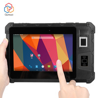 Support mural IP67 industriel 4G Android Wifi GPS 8 pouces tablette robuste avec lecteur de codes à barres lecteur d'empreintes digitales