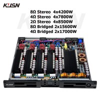 Amplificateur de Puissance Numérique Professionnel Classe D 4200W X4 Canaux 8 Ohms 1U Stéréo pour Subwoofer Haut de Gamme Grande Performance