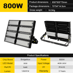 Modular loại 100W-1000W IP65 CE chứng nhận cao sáng điều chỉnh chùm ánh sáng Góc cảm biến ánh sáng điều khiển sân vận động dẫn lũ ngoài trời năng lượng mặt trời - Product Image 6