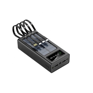 30000mAh xách tay năng lượng mặt trời sạc 2 USB LED Powerbank pin bên ngoài điện thoại di động năng lượng mặt trời ngân hàng điện - Product Image 1