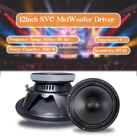 Haut-parleur médium-grave en ferrite de 12 pouces, 350W RMS, 8 ohms, 97dB, bobine vocale en cuivre de 75mm, audio professionnel |   Prix d'usine OEM en gros