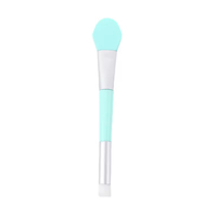 Spatula masker silikon plastik Logo kustom kuas Makeup kepala ganda cuci hidung wajah alat Masking Diy
