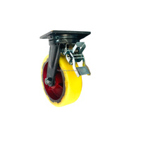 Roue pivotante robuste en nylon de 1 tonne pour chariot, roulettes de qualité supérieure sans frein, avec protections filetées, dureté moyenne/extra dure