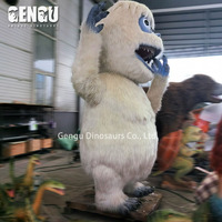 Décoration de Yeti à fourrure mignon de modèle animal artificiel pour le parc d'enfants