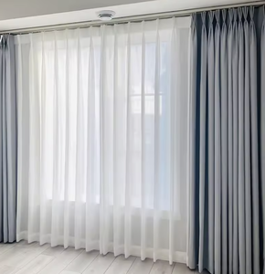 Cortinas Opacas de Algodón Ultra Suave Grueso de Alta Calidad, Estilo Francés Delicado Color Crema, Cortinas Inteligentes con Tela Comparable <span class=keywords><strong>a</strong></span> la de la Colección Madre e Hijo - Product Image 1