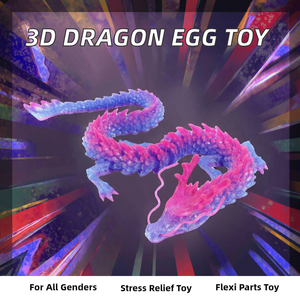 Modèle de jouet œuf de dragon imprimé en 3D 2025, créatif, anti-stress, mobile, éducatif, dinosaure animal pour enfants, jouet fantaisie, 5-7 ans - Product Image 2