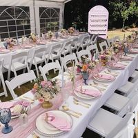 Décoration de mariage chaise de jardin chaises pliantes blanches pour événements fête de mariage chaise de mariage pliante pour salle de banquet
