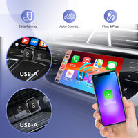 Rhythm Portable Auto BT Adapter Dongle Wireless CarPlay para coches Android con conexión automática y USB para coches
