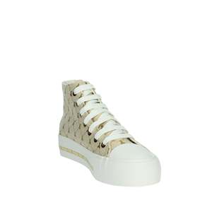 Sneakers da ragazza Patrizia Pepe beige alte con suola spessa - Product Image 5