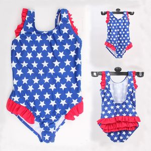 Fabbricazione all'ingrosso costume da bagno bambino personalizzato in Nylon Spandex per bambini <span class=keywords><strong>bandiera</strong></span> americana 1-5 anni per bambine vestito da nuoto estivo - Product Image 6