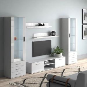 <span class=keywords><strong>Mueble</strong></span> de Salón de Madera de Lujo KEJIA, <span class=keywords><strong>Mueble</strong></span> para <span class=keywords><strong>TV</strong></span> Moderno <span class=keywords><strong>Blanco</strong></span> con Almacenamiento Universal - Product Image 4