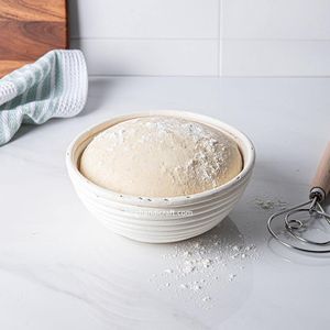 Cesta de fermentación de ratán ecológica hecha a mano para pan de masa madre, cuenco natural para levantar masa, apto para lavavajillas - Product Image 1