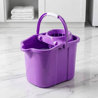 Secchio per Mop con Ruote, Secchio in Plastica per Pulizia Pavimenti, Strumento Portatile per Pulizie Domestiche, Fornitura all'Ingrosso