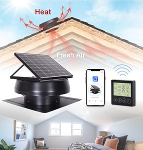 พัดลมระบายอากาศบนหลังคาพลังงานแสงอาทิตย์ SIPL/SUNNY 40W/50W ไม่มีเสียงรบกวน ระบบระบายอากาศอัจฉริยะกลางวัน-กลางคืน ควบคุมผ่านแอปพลิเคชัน สำหรับบ้าน โรงรถ โกดัง SN201 - Product Image 4