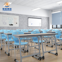 Mobilier d'école primaire activité salle de classe étudiants bureaux et chaises ensemble unique bureau d'école moderne et chaise pour salle de classe