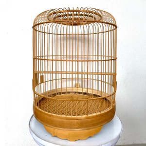 Cage à oiseaux en bambou fabriquée à la main ODM OEM Nichoir en bois vintage pour décor de jardin asiatique Lits pour animaux de compagnie - Product Image 3