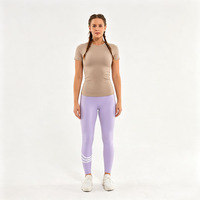 T-shirt vierge personnalisé en gros pour femme, en coton et élasthanne, vêtement décontracté, t-shirt doux et ajusté pour femme