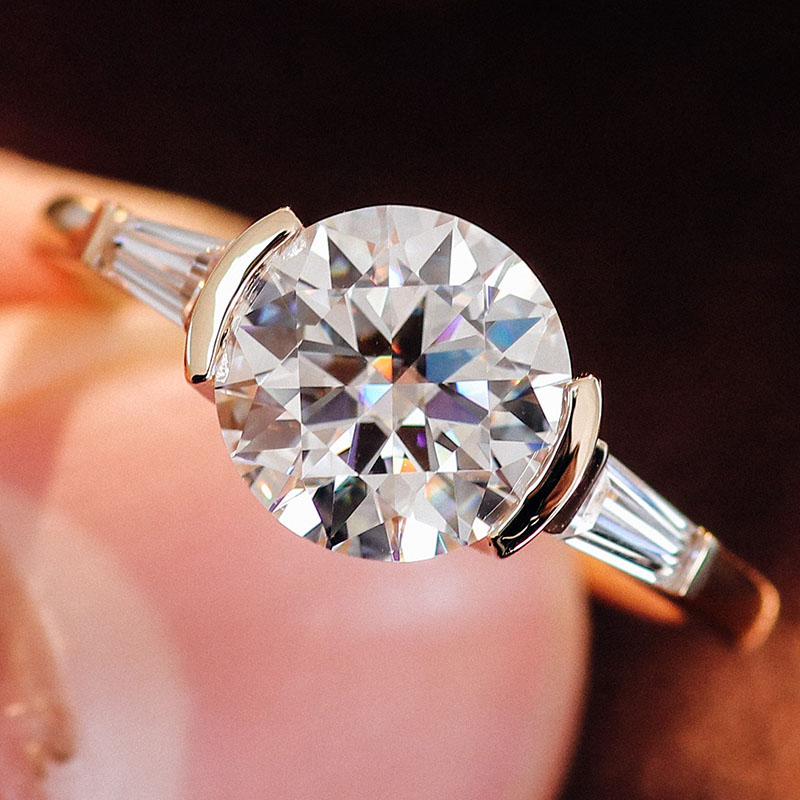 แหวนเพชรโมอิสซาไนต์ทองแท้ 14K