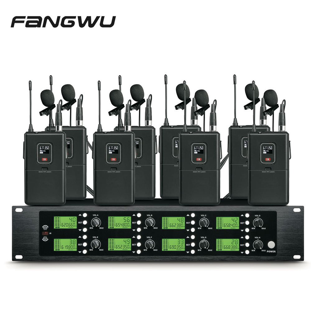 2021 ハンドヘルドVHFマイク8チャンネルワイヤレスマイク