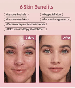 Nueva Afeitadora Dermaplaning Sónica para Mujer, Afeitadora Dermaplaning Recargable de Tres Velocidades con 6 Cuchillas de Repuesto - Product Image 6