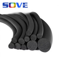 Bande d'étanchéité EPDM, bande en caoutchouc ronde noire, imperméable, anti-collision, haute élasticité, bande de protection ronde en éponge pour verre trempé