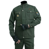 Tenue de travail pour soudeur, en coton épais, résistante à l'usure, pour hommes, idéale pour la réparation automobile, le soudage, le travail de construction au printemps et en automne.
