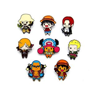 15 modèles d'insigne <span class=keywords><strong>de</strong></span> broche en métal Luffy Version Q personnage d'anime Chopper <span class=keywords><strong>Nami</strong></span> <span class=keywords><strong>chapeau</strong></span> <span class=keywords><strong>de</strong></span> <span class=keywords><strong>paille</strong></span> squelette épingles en métal en alliage - Product Image 2
