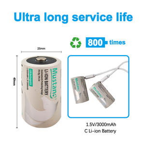 Type-c แบตเตอรี่ลิเธียมแบบชาร์จไฟได้ 1.5V C 3000mAh ขนาด type-c usb แบตเตอรี่ลิเธียมสําหรับอุปกรณ์ภายในบ้าน - Product Image 2