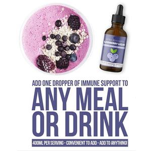 Suplemento de refuerzo inmunológico saludable, jarabe líquido de bayas de saúco negro con vitaminas, líquido oral para adultos - Product Image 2