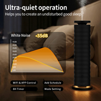 Diffuseur d'arômes silencieux pour la maison, avec éclairage LED nocturne, sans eau, pour huiles essentielles, en forme de tour