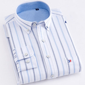 Camisa Casual de Verano para Hombre, 100% Algodón, Tejido de Ganchillo, con Rayas Oxford, de Oemtailor - Product Image 6