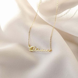 Custom Name <b>Letter</b> Necklace Personalized Custom Name Stainless Steel Heart Trendy Design DIY Necklace Jewelry Gifts for Woman - Product Image 2