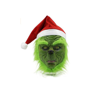 Sombrero y guantes con máscara de monstruo verde, accesorios de Cosplay de <span class=keywords><strong>ladrón</strong></span> de Navidad - Product Image 6