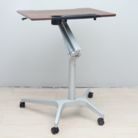 Bureau vertical pour ordinateur portable à levage pneumatique au design moderne, réglable en hauteur, en MDF, pour la maison, l'école et le bureau