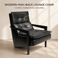 Fauteuil lounge moderne à dossier haut, personnalisé, en tissu ou entièrement en cuir, pour salon, salle à manger, hôtel, bureau, directement de l'usine